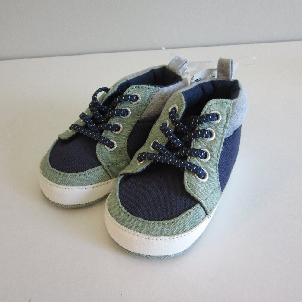 OshKosh Boys Blue & Green 6-9mos. Sneakers NEW
